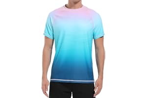 VAYAGER Herren-Badeshirts Rash Guard UPF 50+ Kurzarm, schnell trocknend, lockere Passform, Wassersurf-Shirt