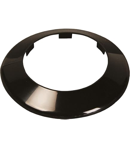 PATIKIL 3-Pack Pipe Escutcheon Plate – 40mm (1.57") ID, Black PP Plastic Flange Cover For Wall & Floor Pipes