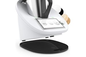 Siegvoll Planche Coulissante pour Thermomix TM6 TM5, Planche à Glisser pour Thermomix en Acrylique, Stable et Facile à Déplacer, Accessoire pour Thermomix, Noir