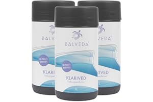 POWERHAUS24 BALVEDA KLARIVED Trübungsentferner 3X 1 L, Klar-Effekt für Pools & Whirlpools