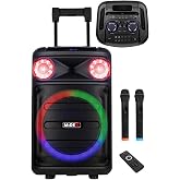 Midex MXR-1100 Taşınabilir Seyyar Mikrofonlu Işıklı Ak&uuml;l&uuml; Ses Sistemi Hoparl&ouml;r (1100 Watt)