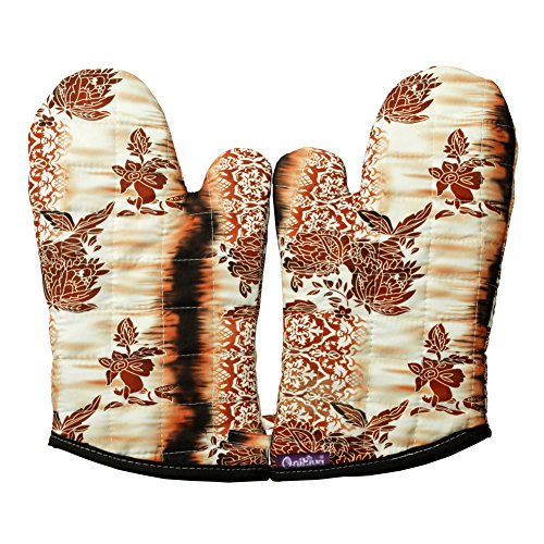 [Fire Phoenix] Quilting Nylon Heat Resistant Micro-Oven Mitts/Gloves 2-Pack
