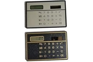 MUGBGGYUE jakcom Calculator Ultra Thin Mini Credit Card Sized 8-Digit Portable Pocket Calculator Solar Powered