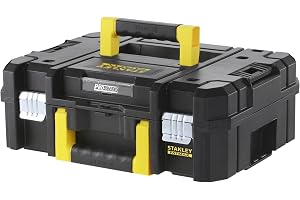 STANLEY FMST1-71966 FatMax Pro-Stack verktygslåda (13,5 liter, för mindre handverktyg + elverktyg, med skuminlägg, rostfria m
