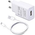 Caricabatterie,Caricatore e Cavo Micro USB per Huawei P10 Lite/P9 Lite/P Smart 2019/P8 Lite/Y6/Y7/Y6P/Y5P/P7,Mate 9/8/7,honor