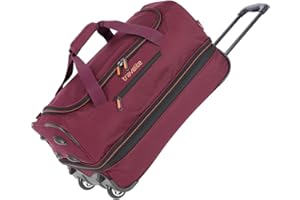 travelite trolley da viaggio con ruote misura media, espandibile, BASICS, trolley morbido per bagagli con ripiegamento espandibile, 55 cm, 51 - 64 litri
