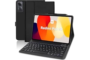 ‎AGARELE AGARELE Tastatur Hülle für Xiaomi Redmi Pad SE 11'' 2023 Hülle mit Tastatur (Deutsches QWERTZ),Soft Rückseite Gehäuse Schutzhülle mit Magnetisch Abnehmbare Tastatur für Redmi Pad SE 11'' 2023,Schwarz