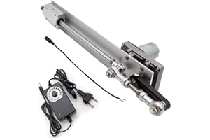 Toplionace Hub 2-8cm Hubzyklus Linearaktuator, DC 12V / 24V Getriebe Einstellbarer Teleskopmotor DIY Motor mit Drehzahlregler (DC12V, 45U/min)