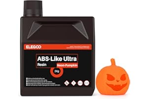 ELEGOO ABS-Like Ultra Resin, High Toughness UV-Curing Resin with High Precision for LCD/DLP 3D Printer, Photopolymer Resin, Pumpkin, Orange, 2000 g