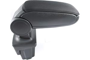 CARJOY Reposabrazos de coche consola central para Leon 1P1 2005 – 2012 Hatchback modelo específico, compatible con textil negro