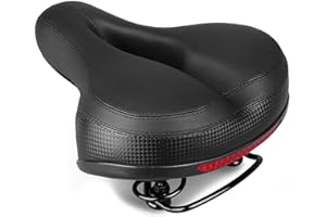 TentHome Selle VTT Confortable Ergonomique avec Bande Réfléchissante pour Femme Homme, Six Couleurs