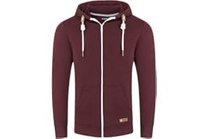 riverso Męska kurtka z kapturem RIVThilo, bluza z kapturem, zamek błyskawiczny, jednokolorowa, bawełna, szara, brązowa, zielona, czerwona, niebieska, czarna, S M L XL 2XL 3XL 4XL 5XL