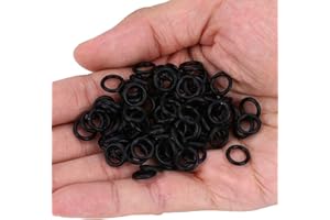 Agatige 100Pcs O Anneaux Wacky Gréement en Plastique Senko Style Worms Orings Anneaux en Caoutchouc De Pêche Bite Senko Worms Orings Joints Toriques en Caoutchouc pour Détecteurs de Touche