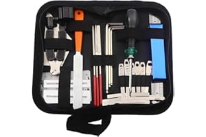SOUIWUZI Kit à outils de guitare, outils de réparation d'outils de maintenance, chaîne Organisateur String Règle de la règle des agglomérations Touche Guard Set 25 pcs, outil de maintenance de