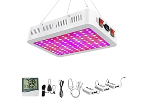Grow Light NAILGIRLS 2024 Newest 1000W LED Plant Grow Light Full Spectrum,Dual Switch Veg/Bloom Daisy Chain Plant Grow Heat Lamp with Temperature Hygrometer for Indoor Plants Grow