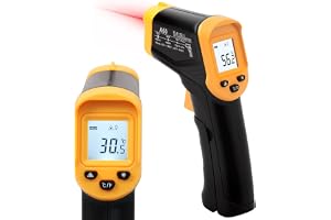 Foppla Infraröd termometer, -50°C till 600°C lätt temperaturmätare, kontaktfri digital lasertermometer, upplyst skärm, icke-m
