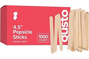 GUSTO [1000 Stück] 11,4 cm große Mehrzweck-Eisstiele aus Holz für Handwerk, Eis und Eis - Formerly Comfy Package