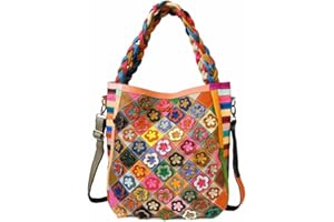 Luxueux sac à main avec bandoulière par Eysee - En cuir véritable - Motifs fleurs - Couleurs vives Multicolore mehrfarbig Mode 7
