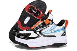 Kmrlofiy Buty na kółkach dla dziewczynek i chłopców buty na dwóch kołach buty do deskorolki wielofunkcyjne buty 2 w 1 buty sportowe na kółkach