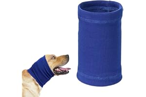 LZKHEH Geräuscharm: Beruhigende Ohrenschützer für Hunde - Lärmschutz, Pflege, Baden - Ohrenklappen, Kapuzenpullover - Größe M in Blau.