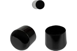 FUX 10 Piezas de Tapas de plastico Redondas para Tubos, tamaños de 63mm a 90mm, Protector Patas sillas, Tacos, conteras, topes, tapon (para Tubos ø-Exterior: 48-49mm / 1,5 Pulgadas)