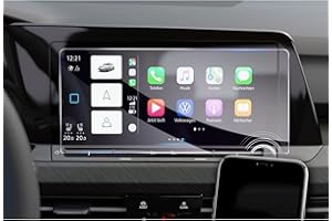 GAFAT V-W Golf 8 MK8 GTI GTE GTD 2020-2024 10" Navigation Protective Film, Golf 8 Tempered Glass Screen Protector, Compatible with VW Golf 8 10" Discover Pro, 9H Anti-Scratch