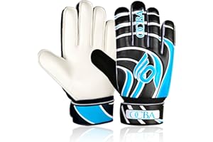 Gants de Gardien de But OCBA avec Super Grip Latex avec Rembourrage d'absorption des Chocs pour protéger Les Paumes et Les Doigts des Football Enfants Gants de Gardien de But