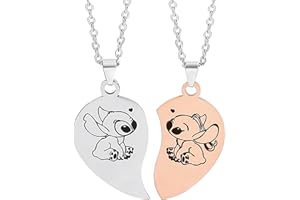 PQKL-party Collares Anime,Anime Collares Niña, Anime Regalos Joyería Collares Acero Inoxidable para Cumpleaños de Niñas