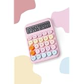 Renkli Hesap Makinesi - 12 Haneli Yuvarlak Tuşlu Mor Renk Hesap Makinesi - 4 Fonksiyonlu Pil Hediye