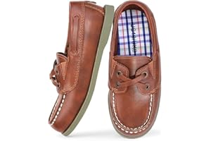 MIXIN Boys Loafer Shoes Slip On Flat Dress Shoes PU Leather Casual Moccasin Shoes for Toddler/Lillte/Big Kids