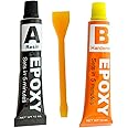 EPOXY GLUE SET - SUPER STRONG HOLD IN JUST 5 MINUTES - RESIN & HARDENER - USEFUL TO BOND GLASS / CERAMICS / FABRIC / METALS / PLASTICS - MULTI-PURPOSE SET IDEAL TO KEEP IN TOOL BOX