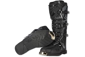 O'NEAL | Botas de Motocross | MX Enduro | Protección de suela metálica, hebillas fácilmente ajustables | Bota TRIBUTE | Adulto | Negro | Talla 47/13