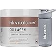 HealthKart hk vitals Skin Radiance Marine Collagen Supplement(Mango, 100 Gram) & Sipper Bottle (Grey, 300Ml) Combo Pack | With Vitamin C & E, For Healthy Skin, Hair & Nails