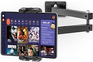 Tendak Soporte de Pared para Tablet - Brazo Largo de Aleación de Aluminio para iPad, Negocios y Hogar - Compatible Con Tablets de 4.7-13.5 Pulgadas