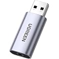 Carte Son Externe UGREEN USB Vers Jack 3.5mm - Compatible PC, PS5, PS4, MacBook, Casque Gamer Micro