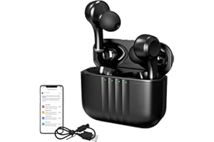 OTUFAN Traductor Instantaneo De Voz, Auriculares Traductor En Tiempo Real Con App Y Bluetooth Admite 144 Idiomas 5 Modos Translator Earbuds Para Viajes Aprendizaje De Negocios Expatriado (Negro)