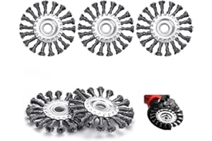 SNAGAROG Spazzole a Filo Conico Spazzola per Smerigliatrice Angolare Spazzola a Tazza per Smerigliatrice Spazzola Acciaio per Smerigliatrice 115 MM per Smerigliatrice Angolare Ruggine Rimozione