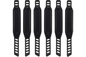 HAOHAI Lot de 6 sangles de pédales de vélo d'appartement, robustes, réglables en longueur, universelles, compatibles avec la plupart des pédales de vélo, pour la maison ou la salle de sport