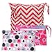 KF Baby Waterproof Cloth Diaper Travel Wet Dry Bag, Small Large Combo, Set of 3