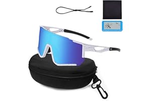 XWUX Occhiali Ciclismo Uomo Polarizzati, Occhiali Veloci da Uomo e Donna, UV400 Occhiali Sportivi Polarizzati, Antiscivolo con Vista HD per MTB, Ciclismo Su Strada, Corsa, Golf, Sci, Rave