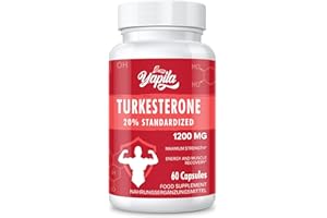 YAPILA Turkesterone Supplement - 1200mg Ajuga Turkestanica Extract Standardized to 20% Turkesterone, Max Strength for Bodybuilding, 60 Vegan Capsules