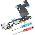 MMOBIEL Dock Connector Compatible with iPhone 6S Plus (Black/Space Grey) Charging Port Flex incl. Screwdriver