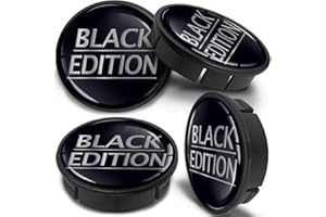 SkinoEu 4 tapas universales de 60 mm para llantas de aleación,Black Edition tapas de centro de rueda color negro edición CX 60
