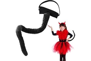 LQTSLFM Costume Gatto,Orecchie e Coda da Gatto,Coda Gatto Nero,Gatto Accessori Per Halloween Carnevale Animale Orecchie Cosplay Festa