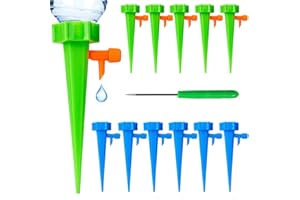 CENRONG Urządzenia do nawadniania roślin, 12 szt., automatyczne nawadnianie roślin, system kolców z zaworem sterującym wodą, do użytku na zewnątrz i wewnątrz, warzywa kwiatowe