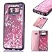 Produktbild Samsung Galaxy S7 Edge Glitzer Hülle,Schutzhülle Samsung Galaxy S7 Edge Hülle Kreativ Design 3D Transparent Crystal Clear Soft Silikon Flüssige Hülle,Dual Layer Schutzhülle Klar Bling Glitter Glitzer Love Hearts Stars Sparkle Flowing Lquid Wasser Rückseite Handyhülle Etui Schale für Samsung Galaxy S7 Edge
