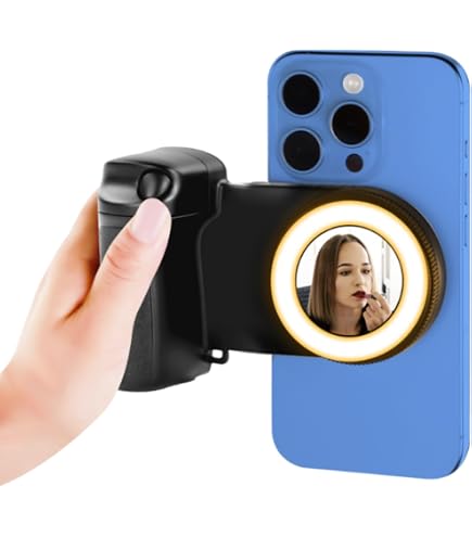 Poignée Magnétique Bluetooth Pour Smartphone - Support Photo/vidéo, Rotatif, Avec Télécommande - Compatible IPhone Et Android