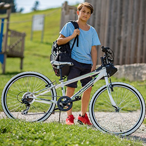 Bergsteiger Kansas 24 Zoll Mountainbike, Hardtail, Shimano-Schaltung, Kenda Weißwandbereifung, geeignet für 8 – 11 Jahre - 4