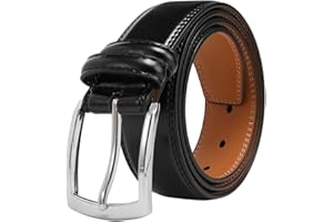 VRLEGEND Ceinture Homme Cuir Véritable Ceinturon Costume Travail Business Style 3.5cm, Idée Cadeaux