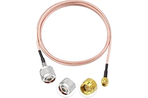 Kabel Eightwood SMA N Antena Adapter 4G SMA na N Kabel SMA RG316 100 cm 2-częściowy zestaw, używany do anteny 4G Router przemysłowy 4G LTE Router 4G WiFi Hotspot Repeater System Mobile Cell